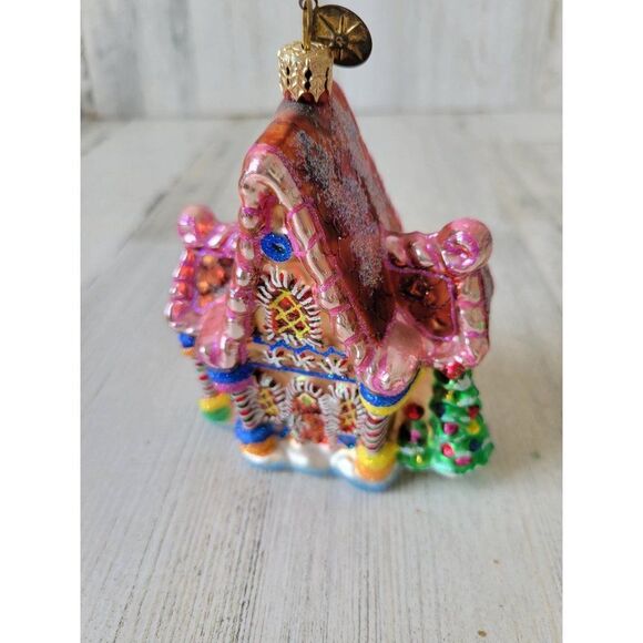 Radko gingerbread house ornament pink sparkle glitter - Picture 3 of 6